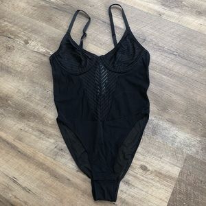 Black Mesh Bodysuit